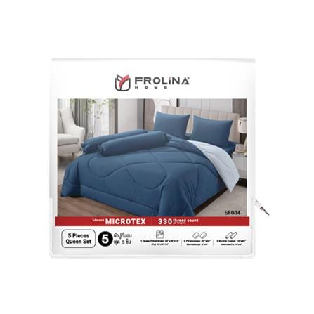 ชุดผ้าปูที่นอน 5 ฟุต (ชุด 5 ชิ้น) FROLINA MICROTEX SF034_3