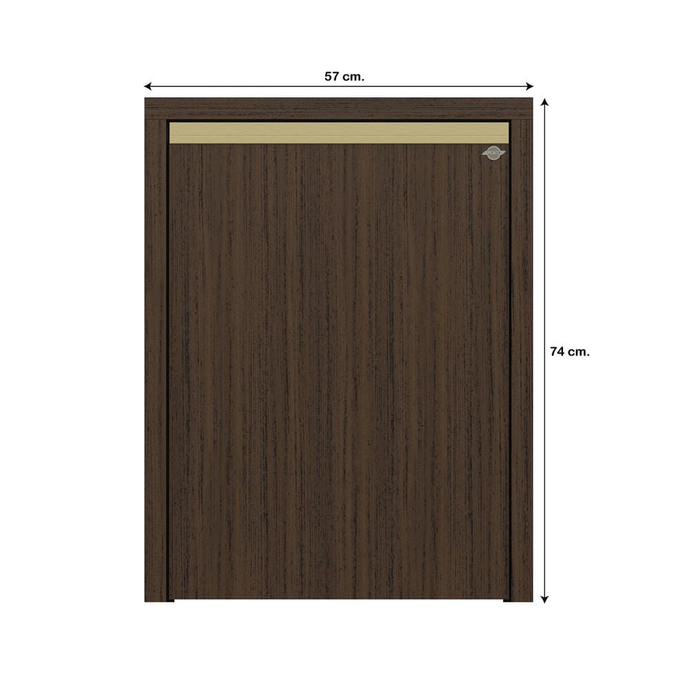 บานถังแก๊สเรียบ JUPITER JUVENTAS 57x74 ซม. สี DARK TEAK