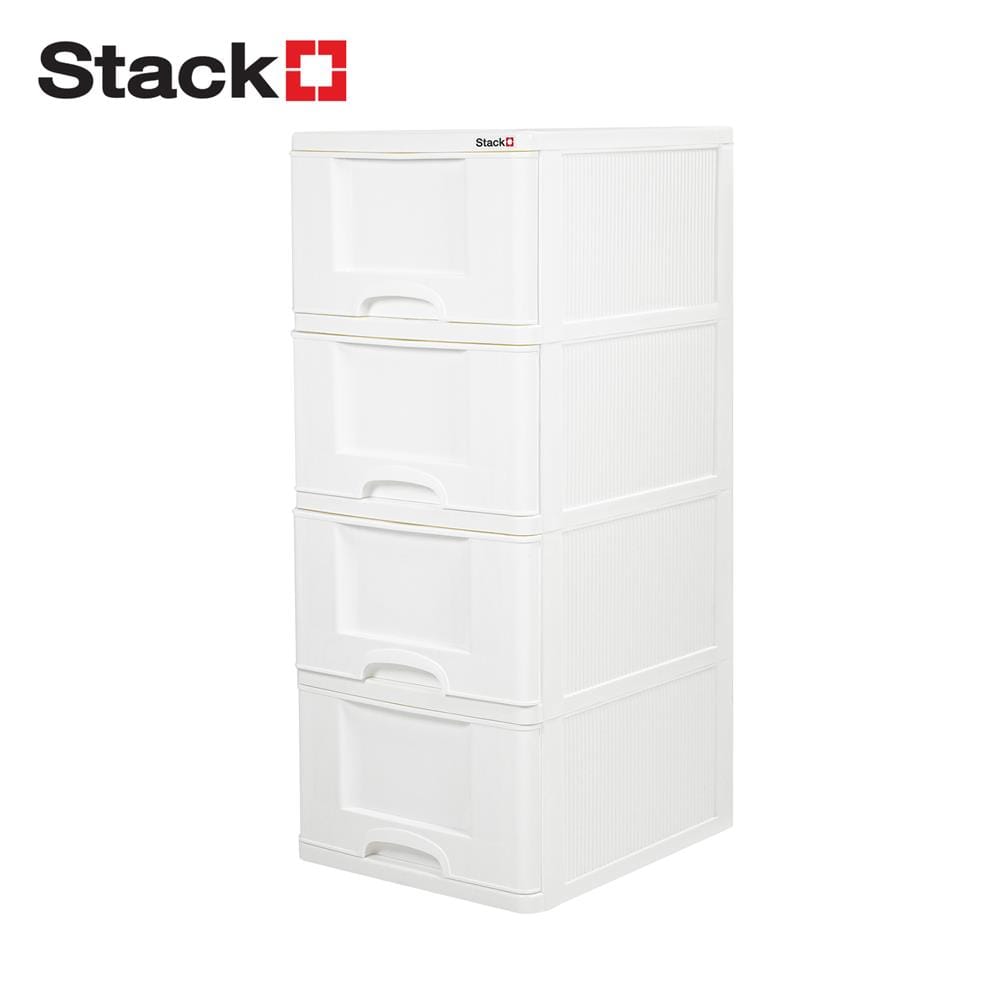 ตู้ลิ้นชัก 4 ชั้น STACKO MARU 41.8x50.9x101.7 ซม. สีขาว_1