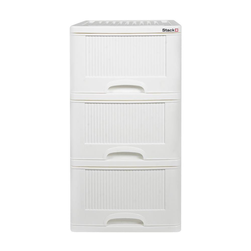 ตู้ลิ้นชัก 3 ชั้น STACKO HARU 41.8x50.9x77 ซม. สีขาว