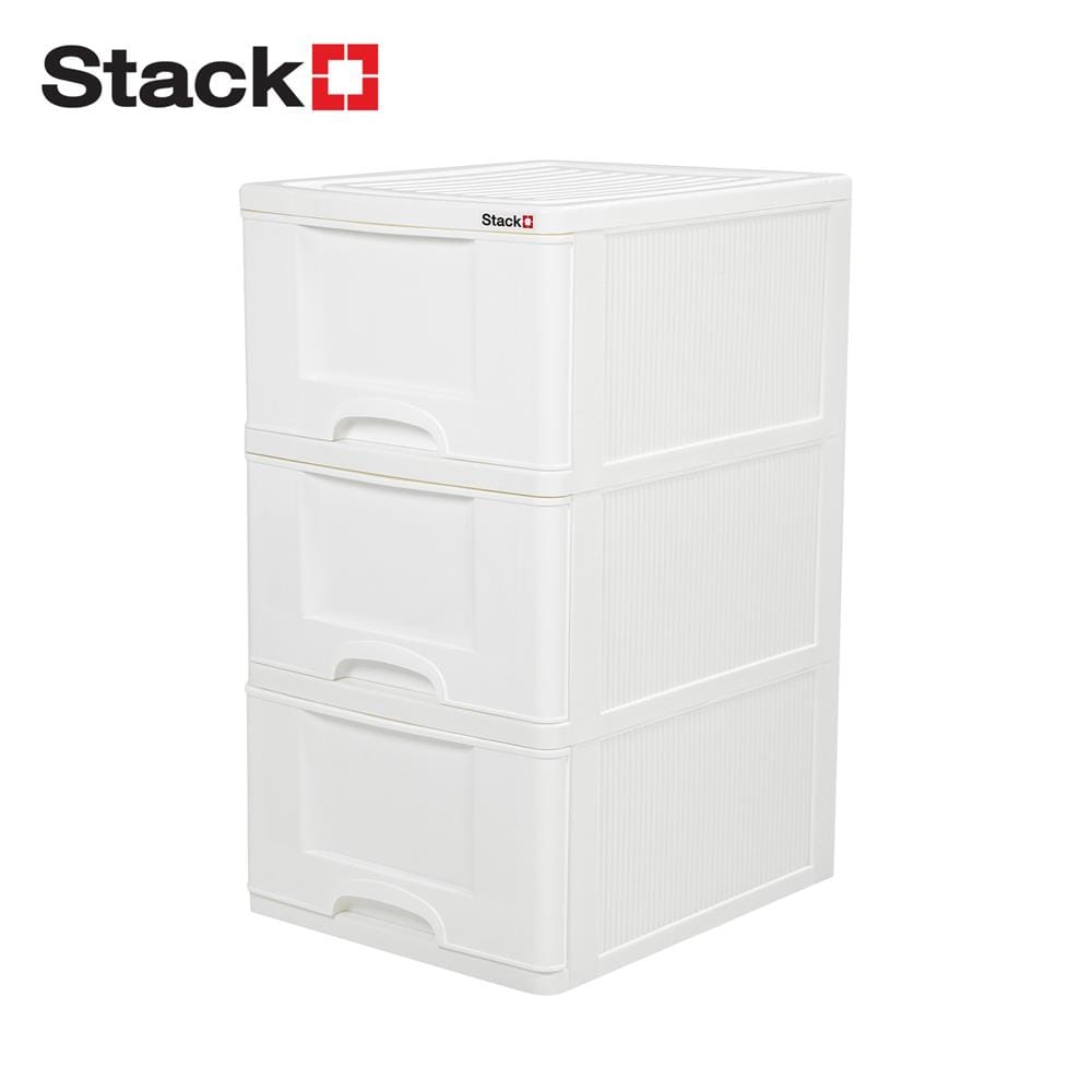 ตู้ลิ้นชัก 3 ชั้น STACKO MARU 41.8x50.9x77 ซม. สีขาว_1