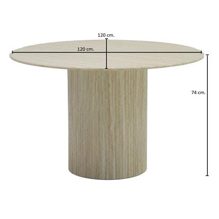 โต๊ะทานข้าว SB FURNITURE HASH BROWN 19235556 120 ซม. สีครีม_3