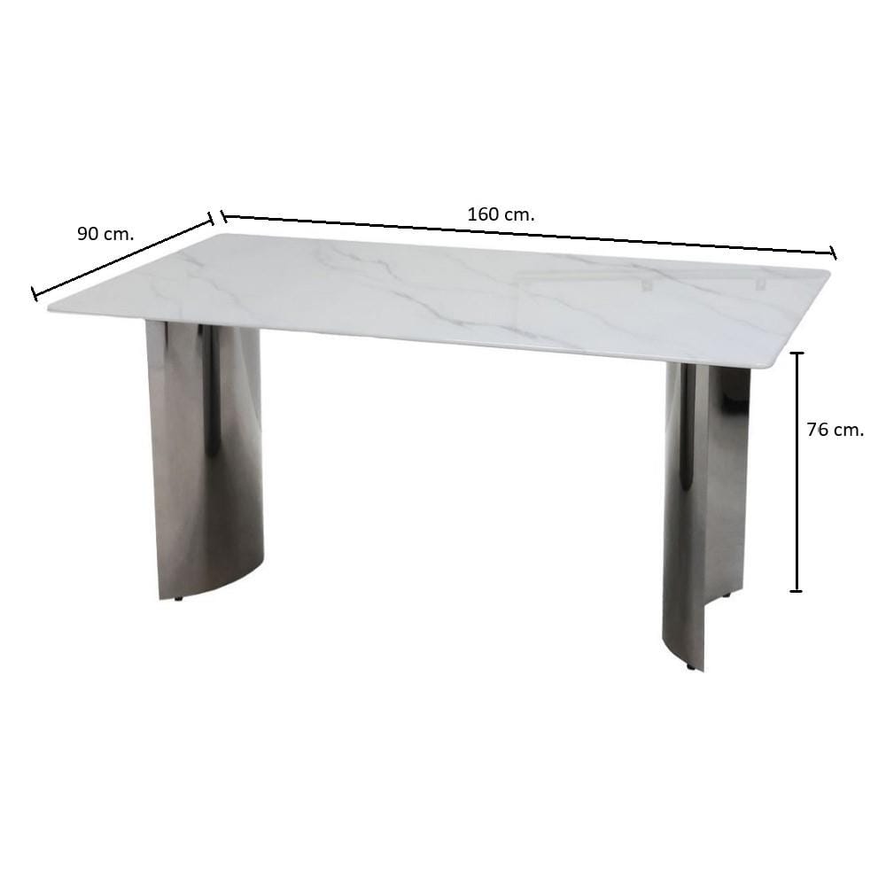 โต๊ะทานข้าว SB FURNITURE HORTON 19233865 160 ซม. สีขาว