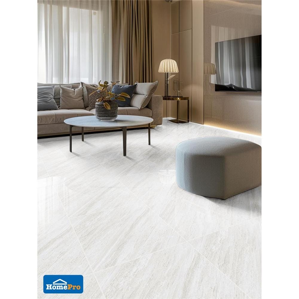 กระเบื้องพื้นพอร์ซเลน 60x60 ซม. DURAGRES ทีเซียโน่ ขาว A 1.44 ตร.ม.