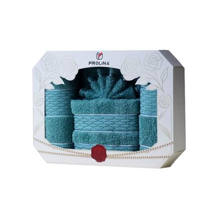 ผ้าขนหนู GIFT SET FROLINA GOLDEN THEADS สี GREEN_3