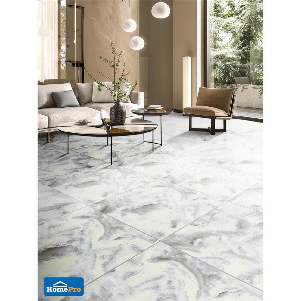 กระเบื้องพื้นพอร์ซเลน 60x60 ซม. DURAGRES โซเอล ขาว A 1.44 ตร.ม.