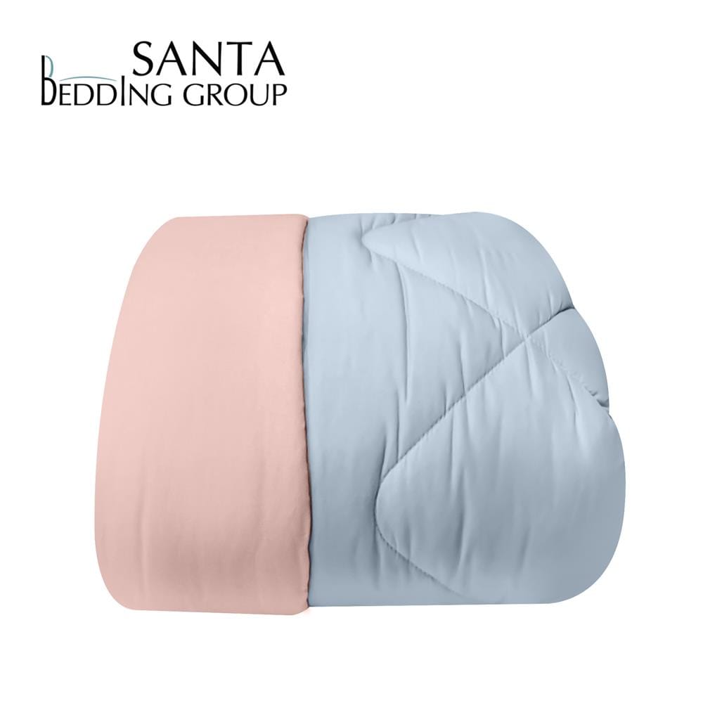 ผ้านวม SANTA BEDDING 70x90 นิ้ว สี LIGHT BLUE/PINK