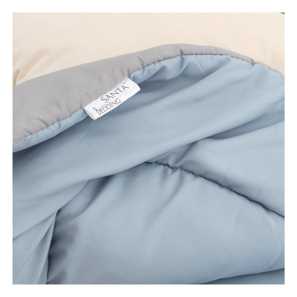 ผ้านวม SANTA BEDDING 100x90 นิ้ว สี LIGHT BLUE/GREY