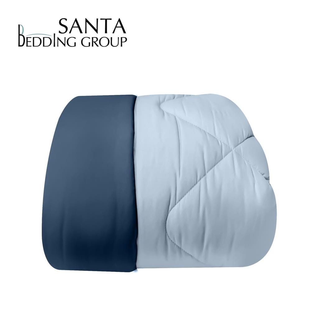 ผ้านวม SANTA BEDDING 70x90 นิ้ว สี LIGHT BLUE/NAVY BLUE