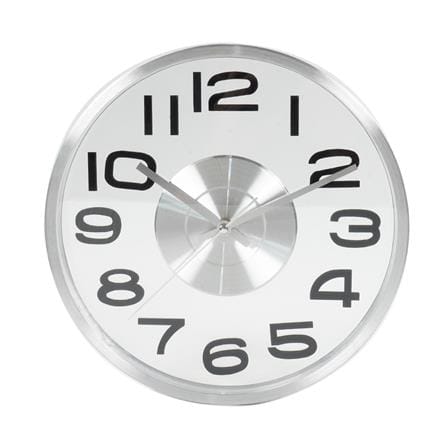 นาฬิกาแขวน SNAZZ EG7764C 12 นิ้ว สีเงิน