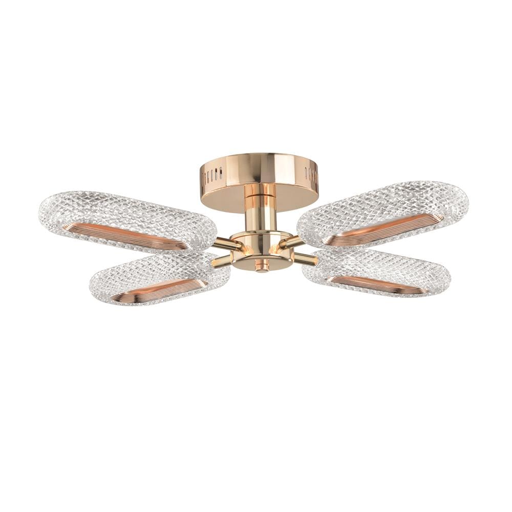 ไฟถาด LED CARINI H6212/20W 20 วัตต์ DAYLIGHT/COOL WHITE/WARM WHITE สีทอง/ใส 4 หัว