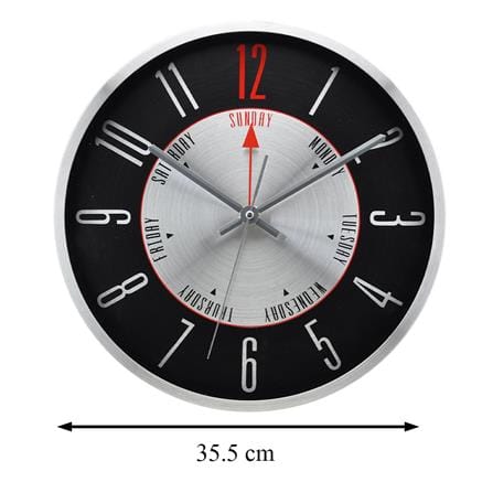 นาฬิกาแขวน SNAZZ EG7765KW 14 นิ้ว สีเงิน_4