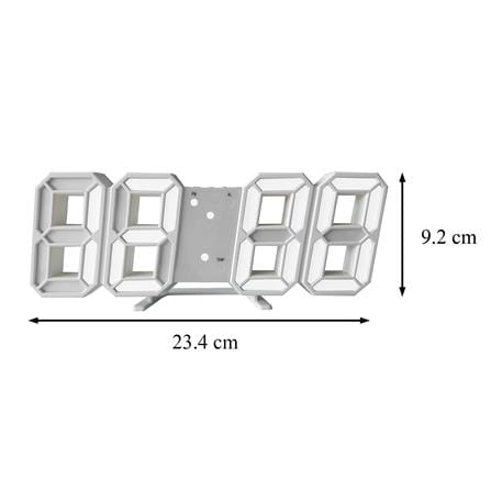 นาฬิกาดิจิทัล LED SNAZZ EE1008 9.4x3.6 นิ้ว สีขาว_4