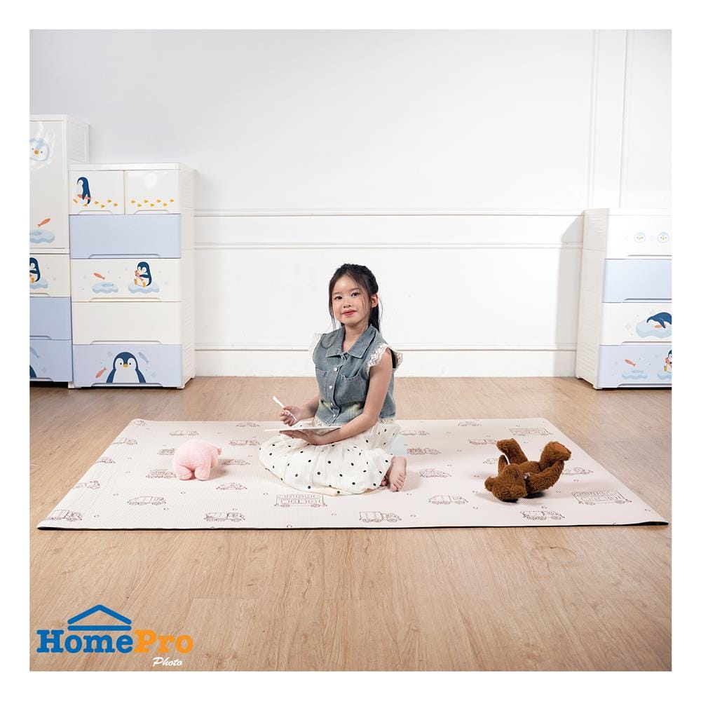แผ่นอเนกประสงค์ HOME LIVING STYLE CARS 125x185 ซม. สีครีม