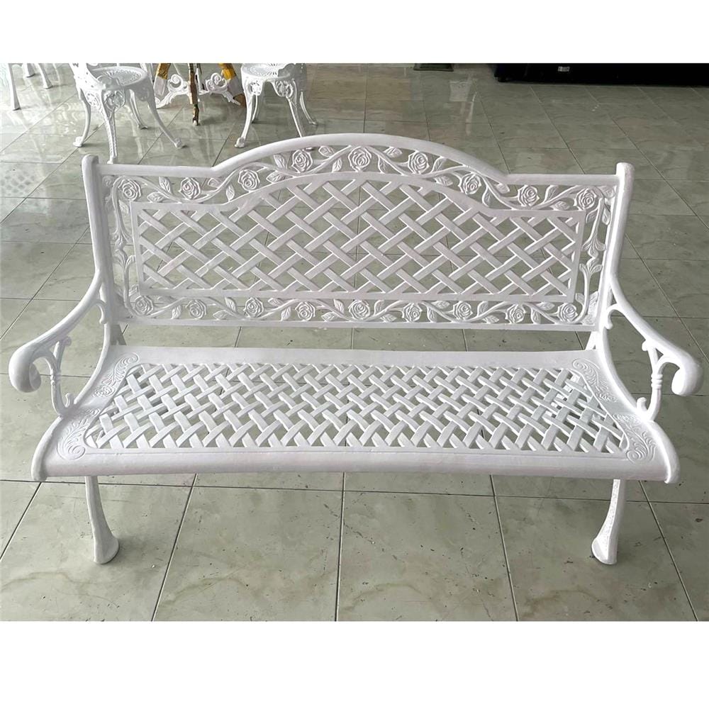 ม้านั่งสนาม AUNCHISAALLOY 1BA สีขาว