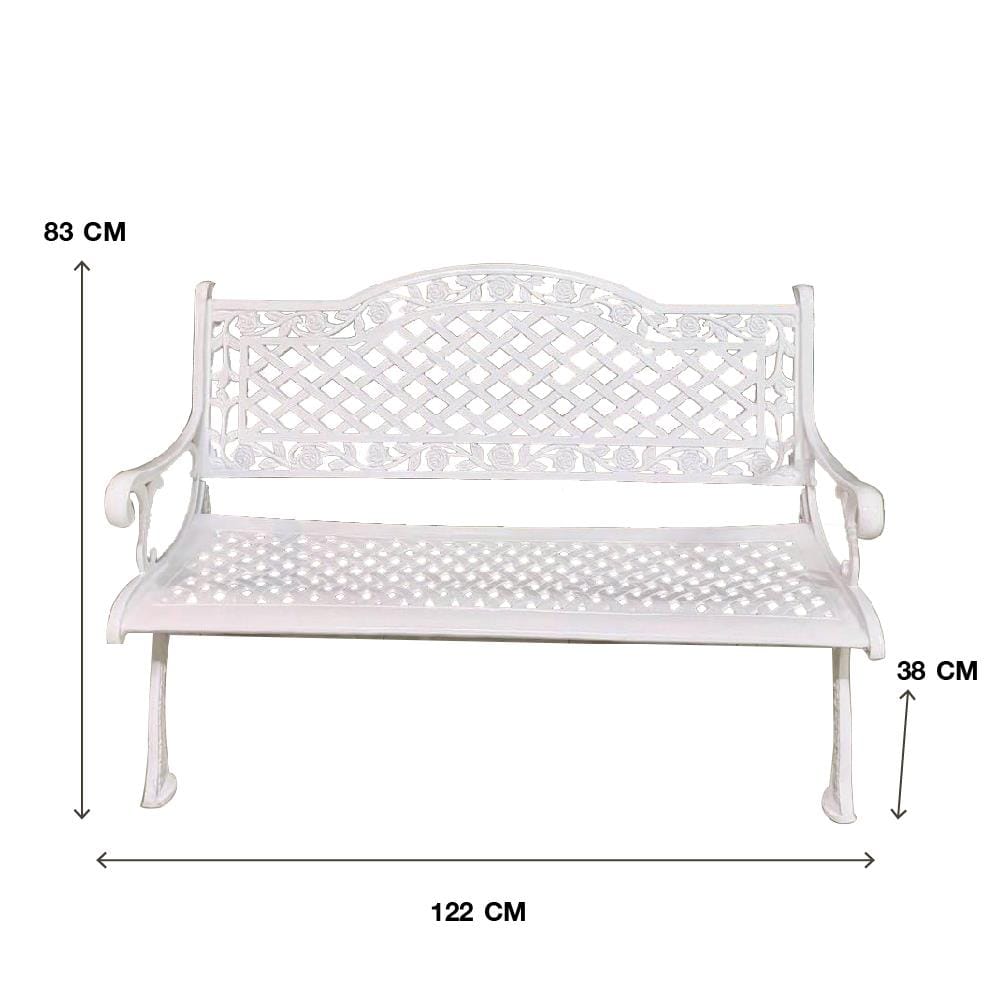 ม้านั่งสนาม AUNCHISAALLOY 1BA สีขาว
