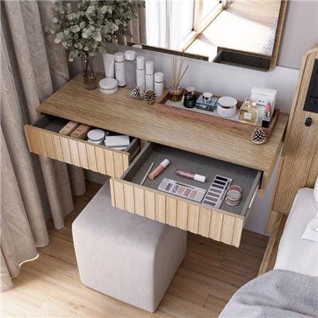 โต๊ะเครื่องแป้ง SB FURNITURE VALLEY 19243723 100 ซม. สีไม้อ่อน_3