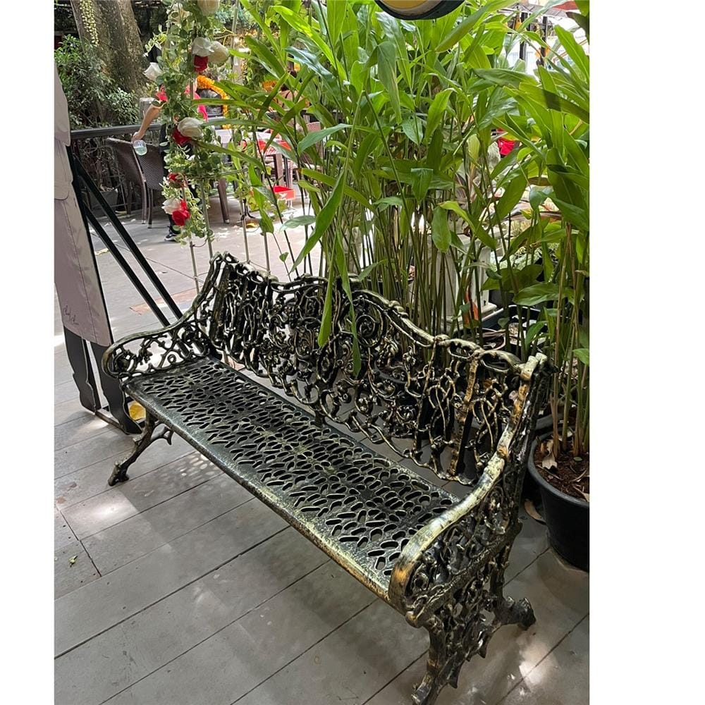 ม้านั่งสนาม AUNCHISAALLOY 1BD สีทองรมดำ