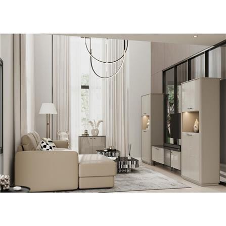 ตู้โชว์ SB FURNITURE BLESS 80 ซม. สีเบจ_4