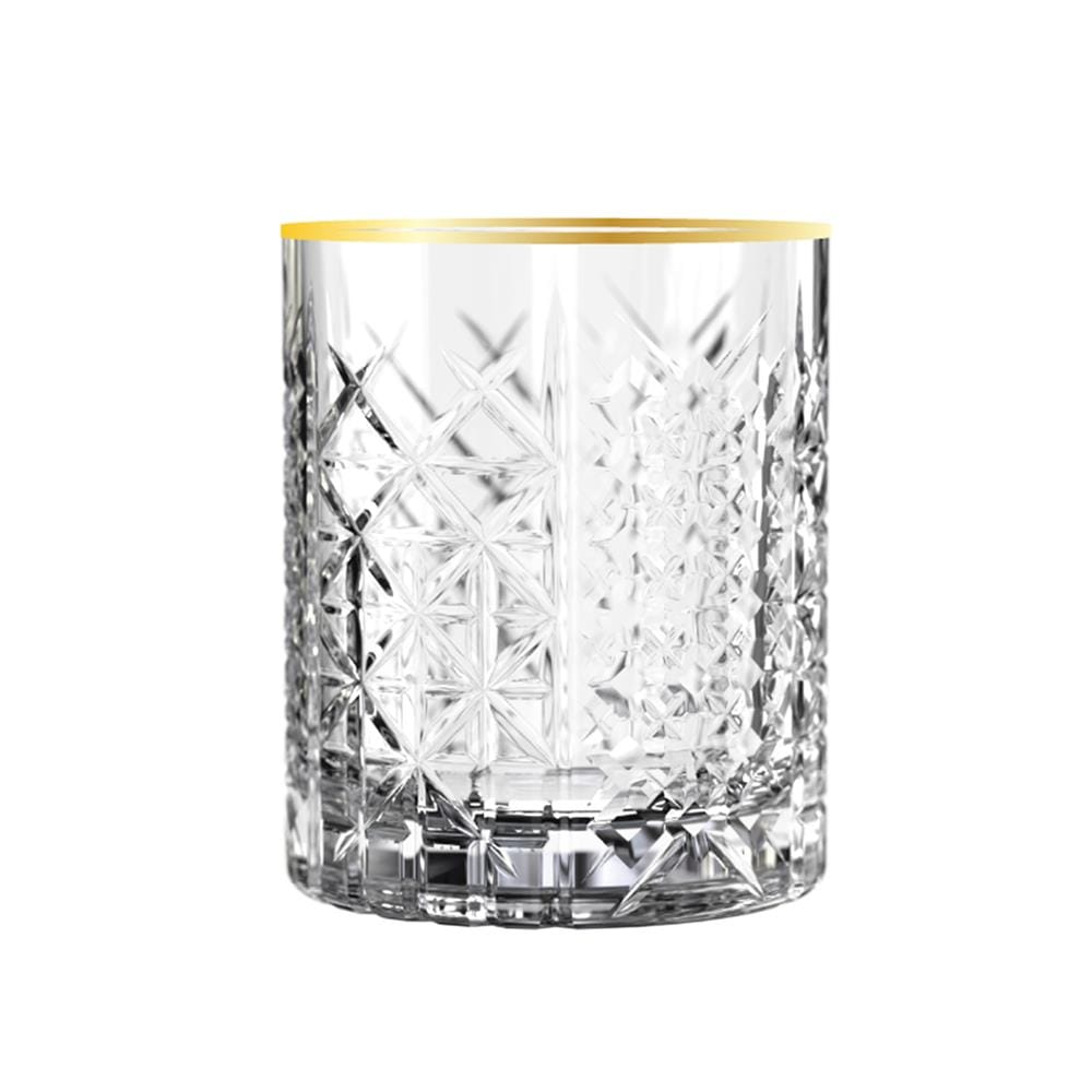 ชุดแก้วไวน์ 625 มล. และแก้ววิสกี้ 350 มล. OCEAN GLASS RETIREMENT BD GOLD RIMIMG (แพ็ก 4 ชิ้น)