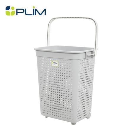 ตะกร้าผ้าล้อลาก PLIM BUBBLE HH-1226 สีเทา_1