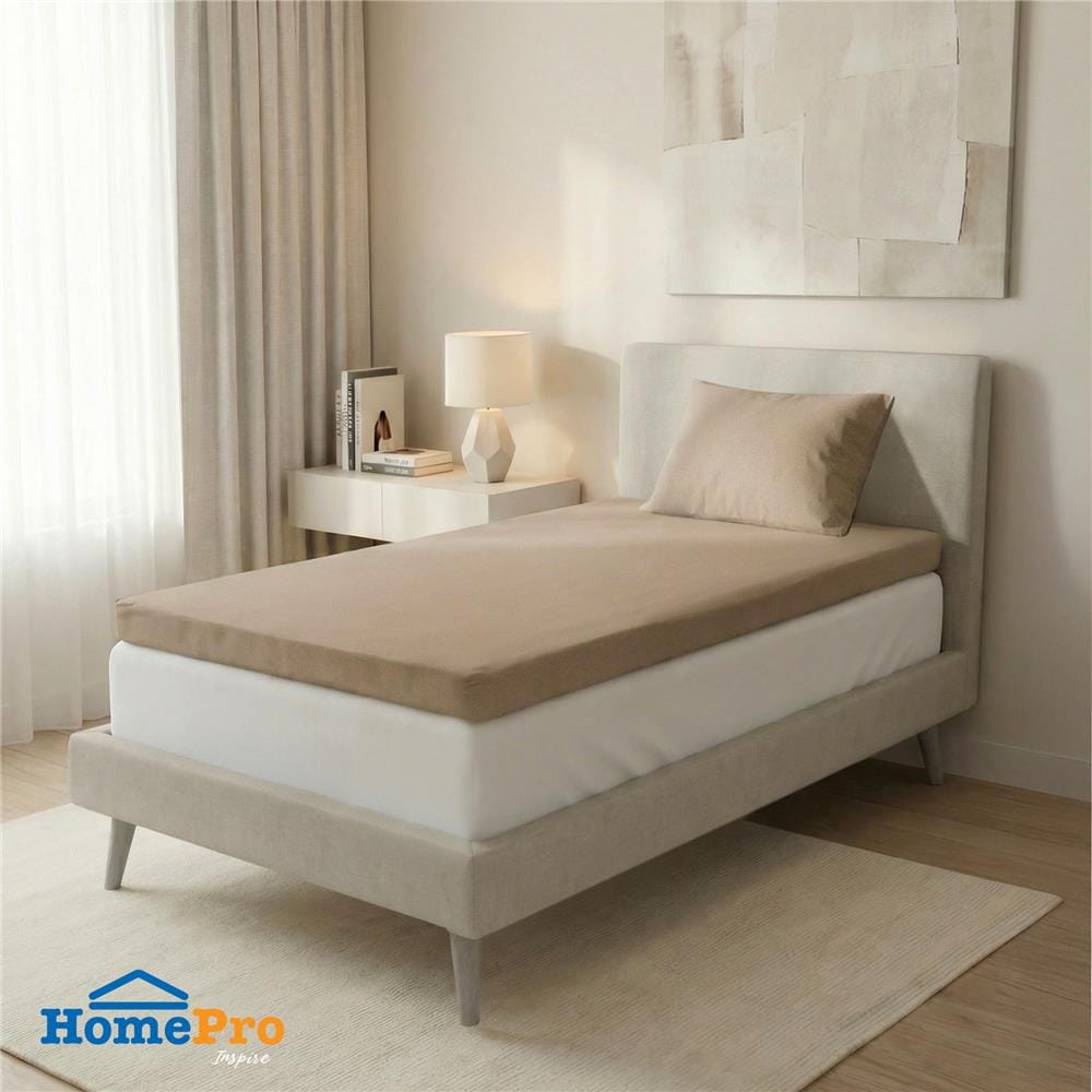 ชุดผ้าปู TOPPER 3 ฟุต (ชุด 2 ชิ้น) HOME LIVING STYLE CASA สี BEIGE