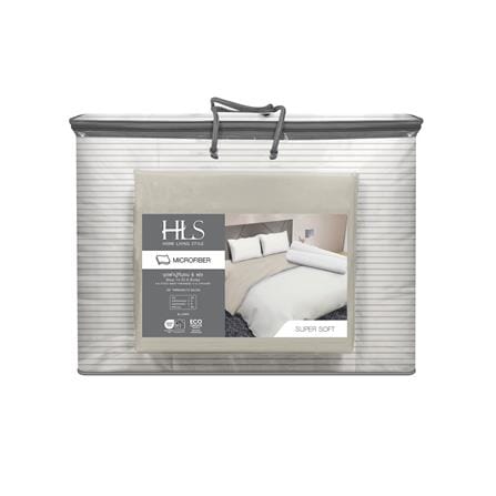 ชุดผ้าปูที่นอน 6 ฟุต (ชุด 6 ชิ้น) HOME LIVING STYLE LINER สี BEIGE_4