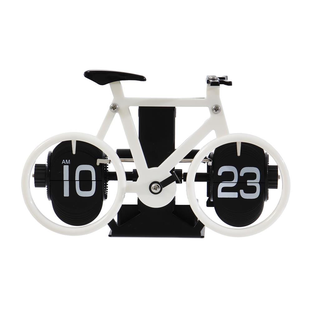 นาฬิกาตั้งโต๊ะ SNAZZ MC3 BICYCLE 8.2x4.9 นิ้ว สีขาว