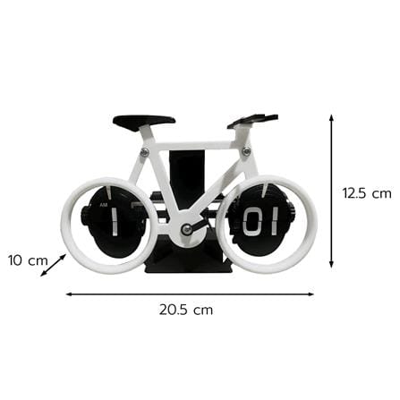 นาฬิกาตั้งโต๊ะ SNAZZ MC3 BICYCLE 8.2x4.9 นิ้ว สีขาว_5