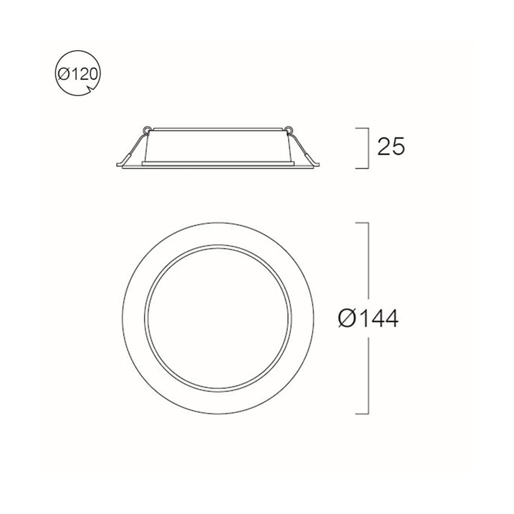 ดาวน์ไลท์ LED CARINI ZB 4.7 นิ้ว 12 วัตต์ DAYLIGHT/COOL WHITE/WARM WHITE สีขาว