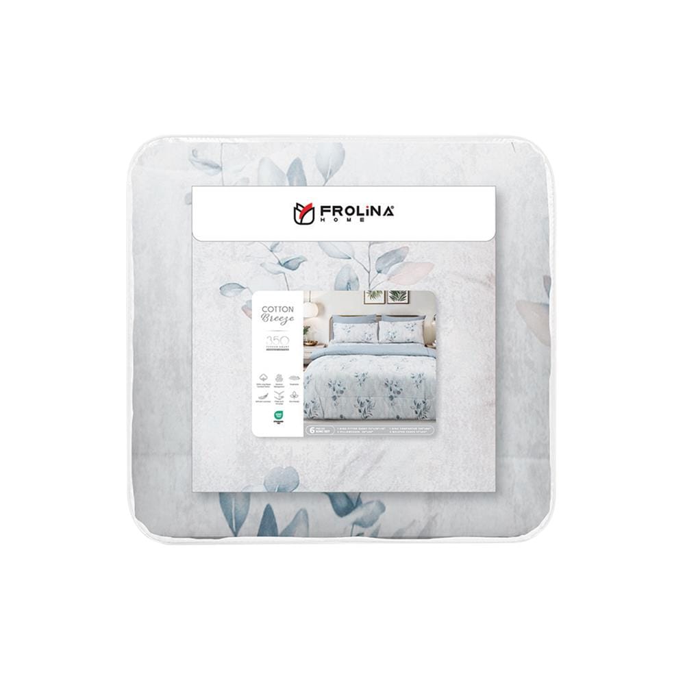 ชุดผ้าปูที่นอน 6 ฟุต (ชุด 6 ชิ้น) FROLINA COTTON BREEZE ELOWEN CBDF007