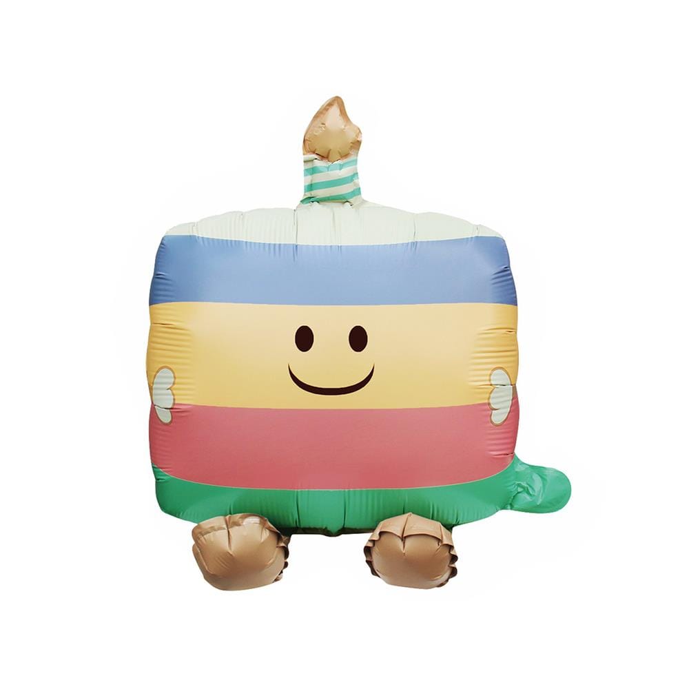 ลูกโป่งฟอยล์ HAPPY BIRTHDAY CAKE SNAZZ 24 นิ้ว สีฟ้า-ชมพู
