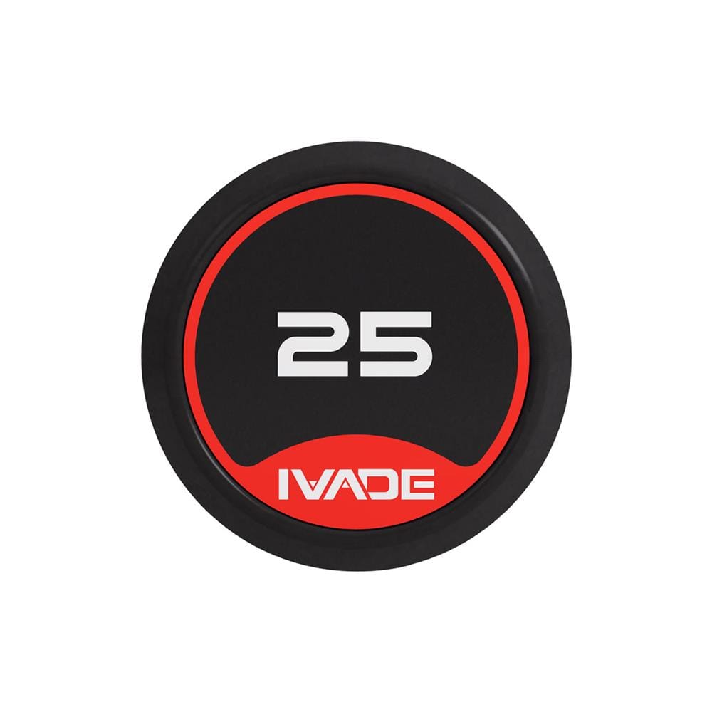 บาร์เบลแกนตรงหุ้มยาง IVADE 25 กก. (1 ชิ้น)