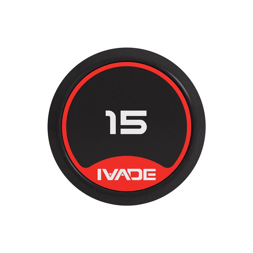 บาร์เบลแกนตรงหุ้มยาง IVADE 15 กก. (1 ชิ้น)