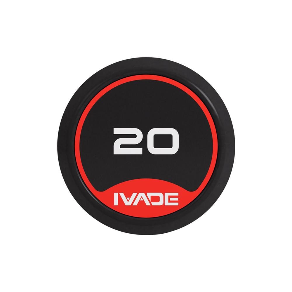 บาร์เบลแกนตรงหุ้มยาง IVADE 20 กก. (1 ชิ้น)