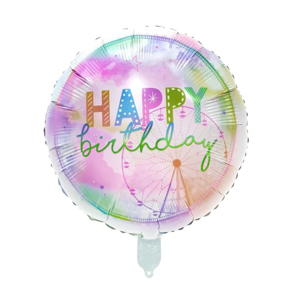 ลูกโป่งฟอยล์ HAPPY BIRTHDAY BALL SNAZZ 18 นิ้ว สีชมพู