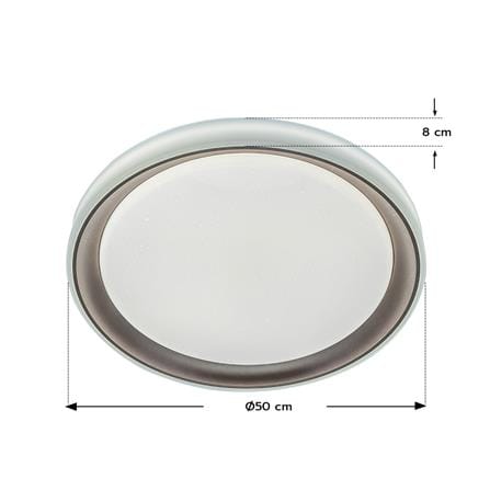 ไฟเพดาน LED STARLIGHT 04-CL-20369-BR 65 วัตต์ DAYLIGHT/COOL WHITE/WARMWHITE 19 นิ้ว สีขาว/น้ำตาล_5