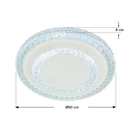ไฟเพดาน LED STARLIGHT 04-CL-20803-CL LED 65 วัตต์ DAYLIGHT/COOL WHITE/WARMWHITE 19 นิ้ว สีขาว_5