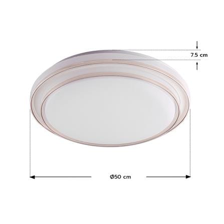 ไฟเพดาน LED STARLIGHT 04-SL-8522-500 74 วัตต์ DAYLIGHT/COOL WHITE/WARMWHITE 19 นิ้ว สีขาว/ทอง_5