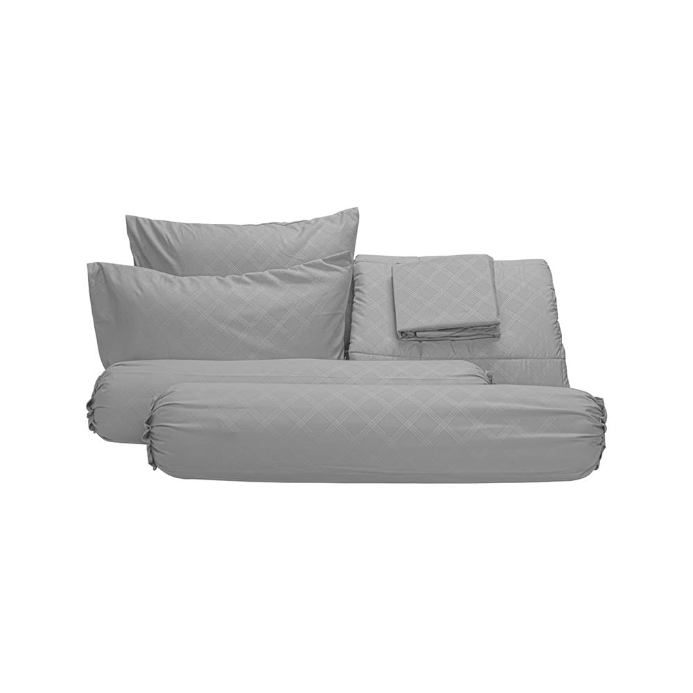 ชุดผ้าปูที่นอน 5 ฟุต (ชุด 6 ชิ้น) PICASSO BASIC ENJOY GREY