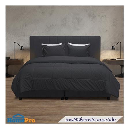 ชุดผ้าปูที่นอน 5 ฟุต (ชุด 6 ชิ้น) PICASSO BASIC ENJOY DARK GREY_0