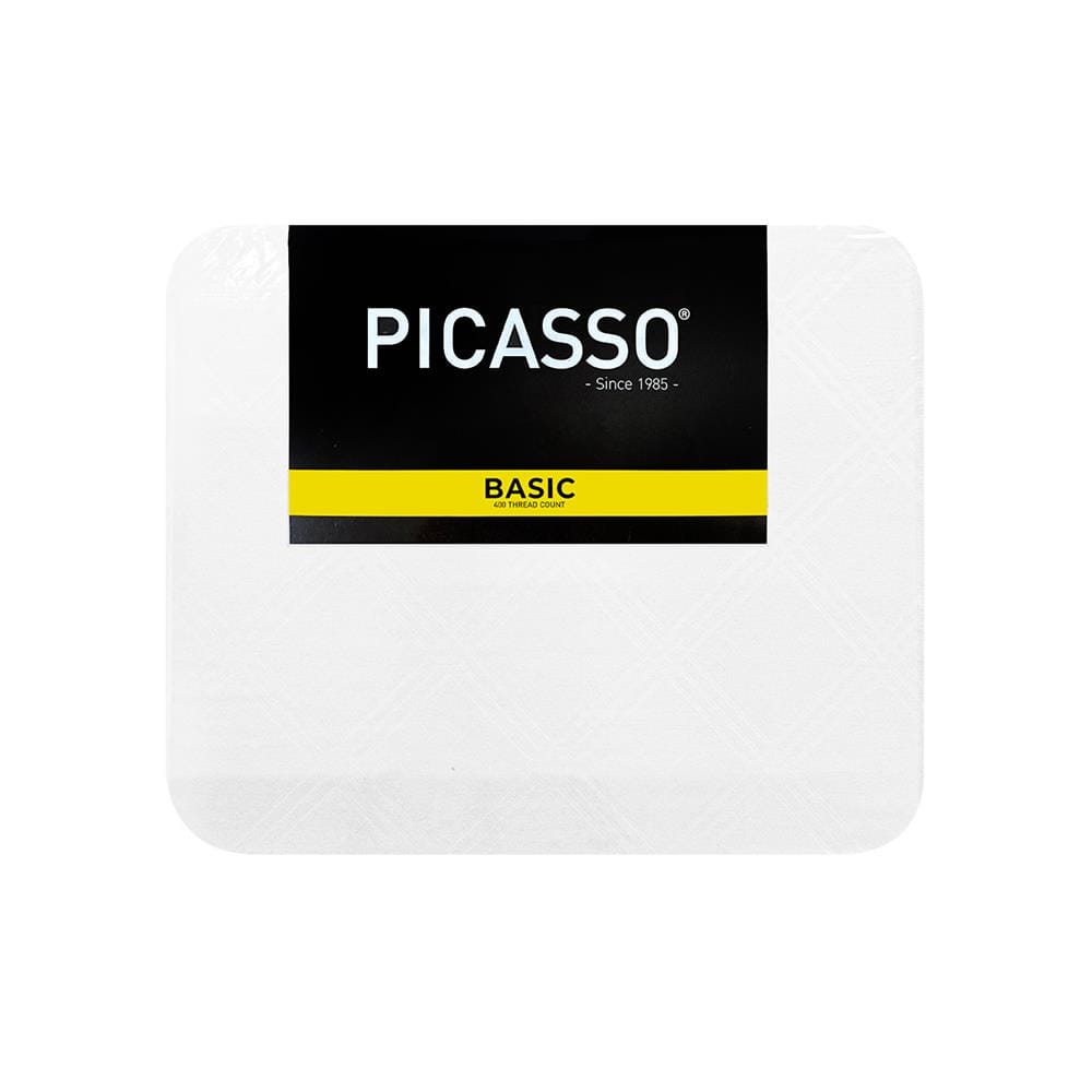 ชุดผ้าปูที่นอน 5 ฟุต (ชุด 6 ชิ้น) PICASSO BASIC ENJOY JASMINE WHITE