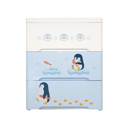 ตู้ลิ้นชัก 3 ชั้น STACKO LITTLE-P 57.6x40x70.9 ซม. สีฟ้า/ขาว_2