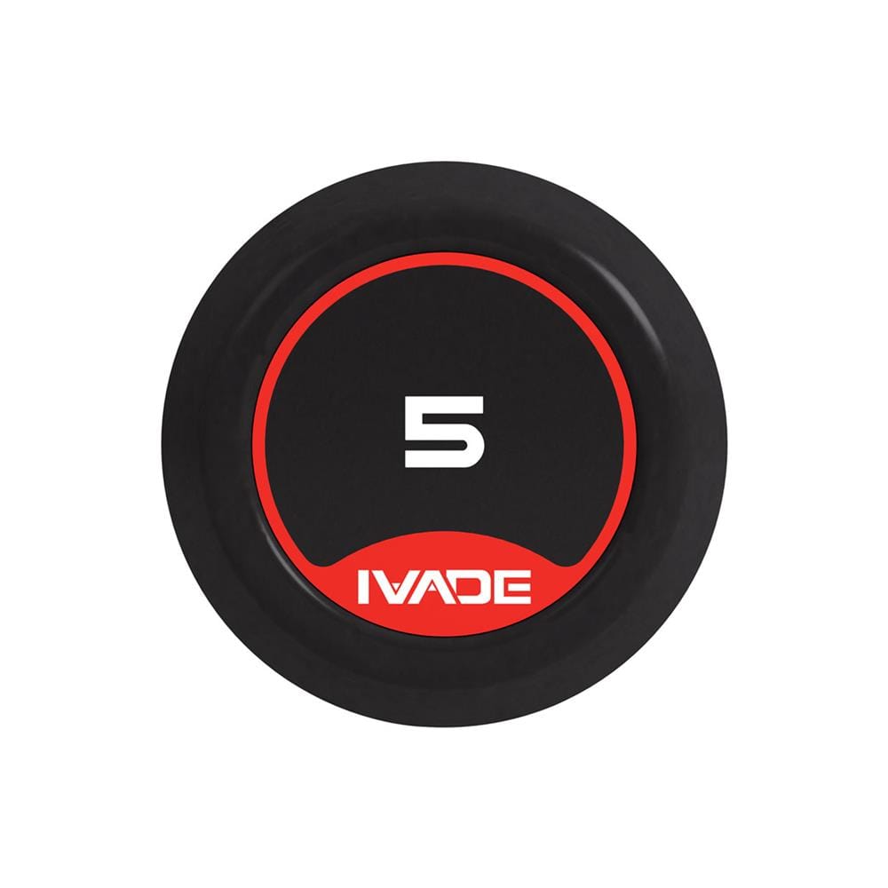 บาร์เบลแกนหยักหุ้มยาง IVADE 5 กก. (1 ชิ้น)