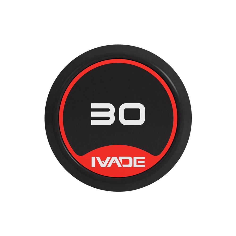 บาร์เบลแกนหยักหุ้มยาง IVADE 30 กก. (1 ชิ้น)