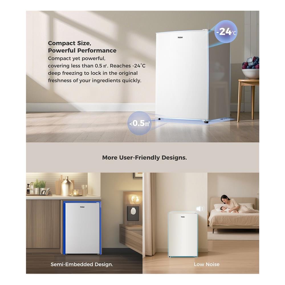 ตู้แช่แนวตั้ง HAIER BD-91 3.2 คิว สีขาว