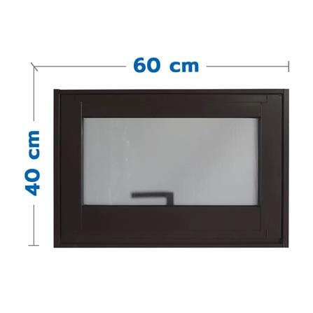 หน้าต่างอะลูมิเนียมบานกระทุ้งพร้อมมุ้งลวด J-TRUST SANKYOALUMI 60x40 ซม. สีดำ_0