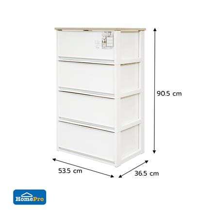 ตู้ลิ้นชัก 4 ชั้น STACKO MODULAR 53.5x36.5x90.5 ซม. สีขาว_5