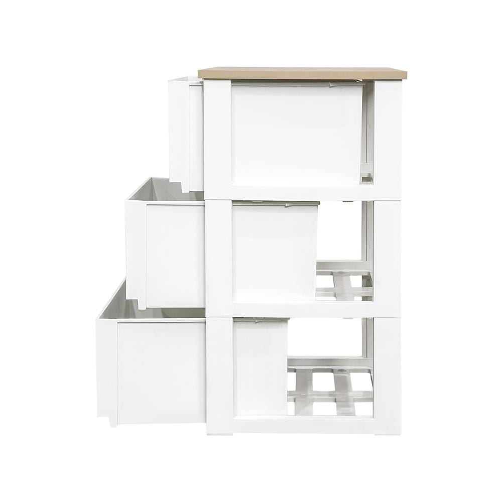 ตู้ลิ้นชัก 3 ชั้น STACKO MODULAR 53.5x36.5x68 ซม. สีขาว