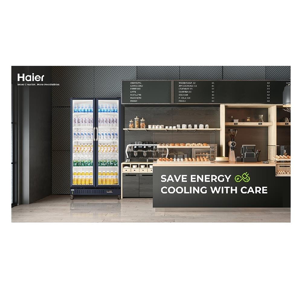 ตู้แช่เครื่องดื่ม 2 ประตู HAIER SC-652BPC 22.1 คิว สีน้ำเงิน